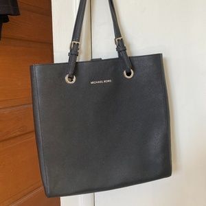 Michael Kors Laptop/Tote Bag Black with Silver